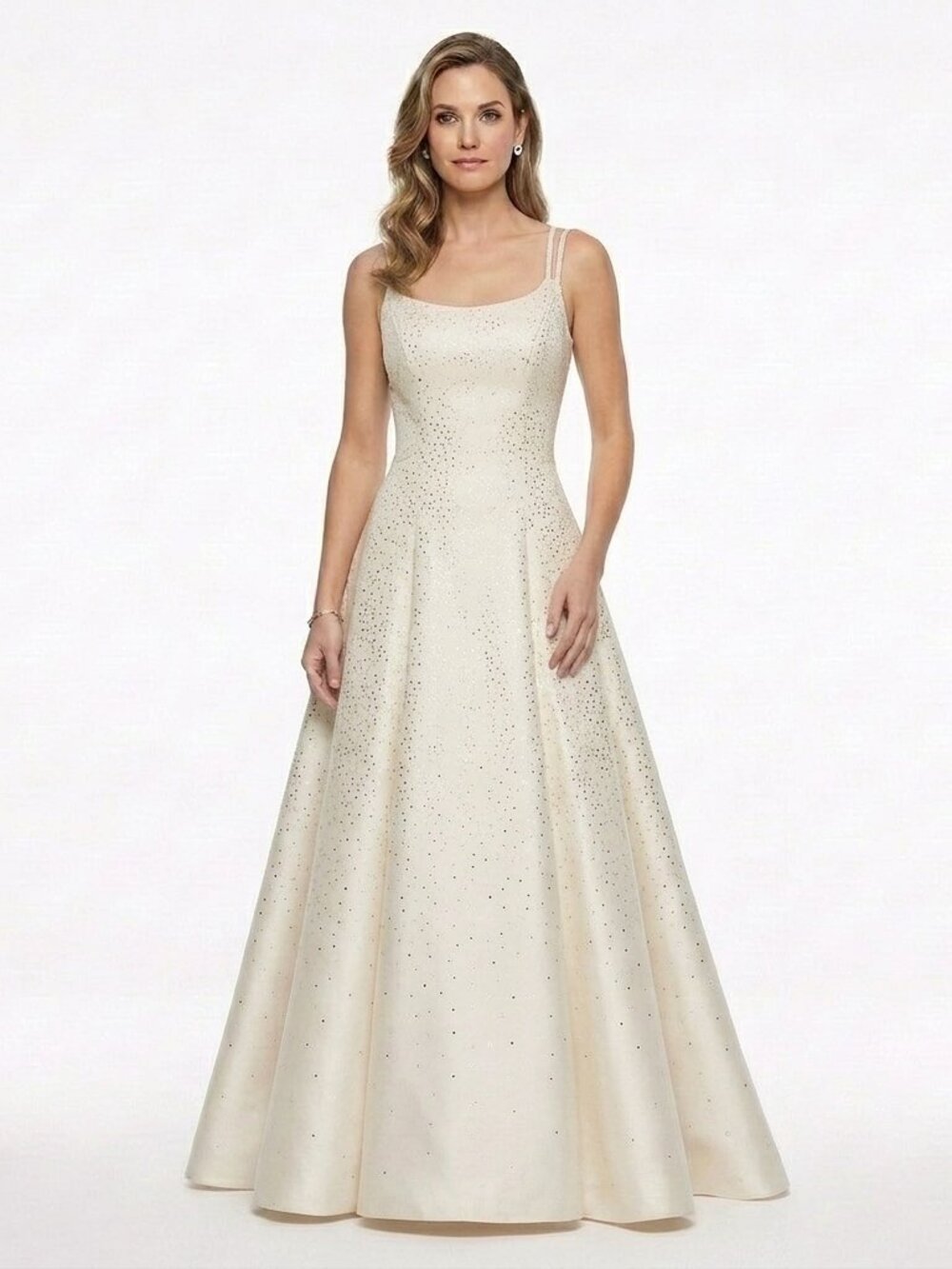 Bryan's/Be Smart Gold Fleck Crinoline Formal A-Line Gown NEW- Sz. 9/10